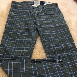 Current/Elliott Plaid Stilletto Skinny Pant